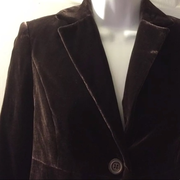 VINCE Brown Velvet Jacket Coat Blazer Soft - Picture 3 of 7